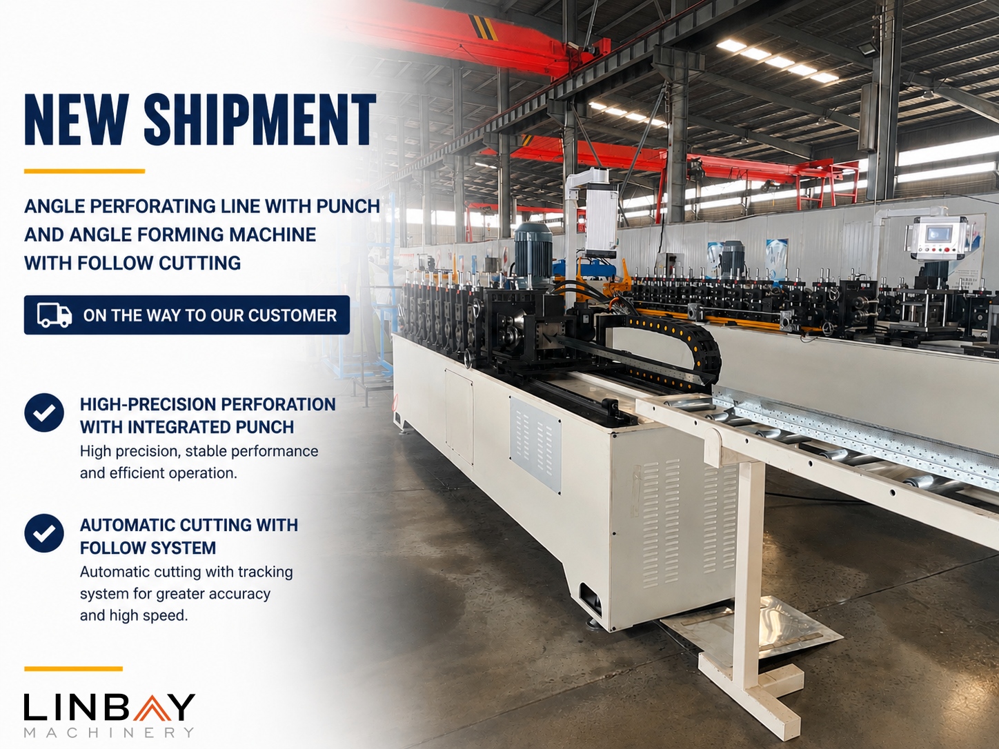 LINBAY ANGLE ROLL FORMING MACHINE WITH PUNCH PRESS