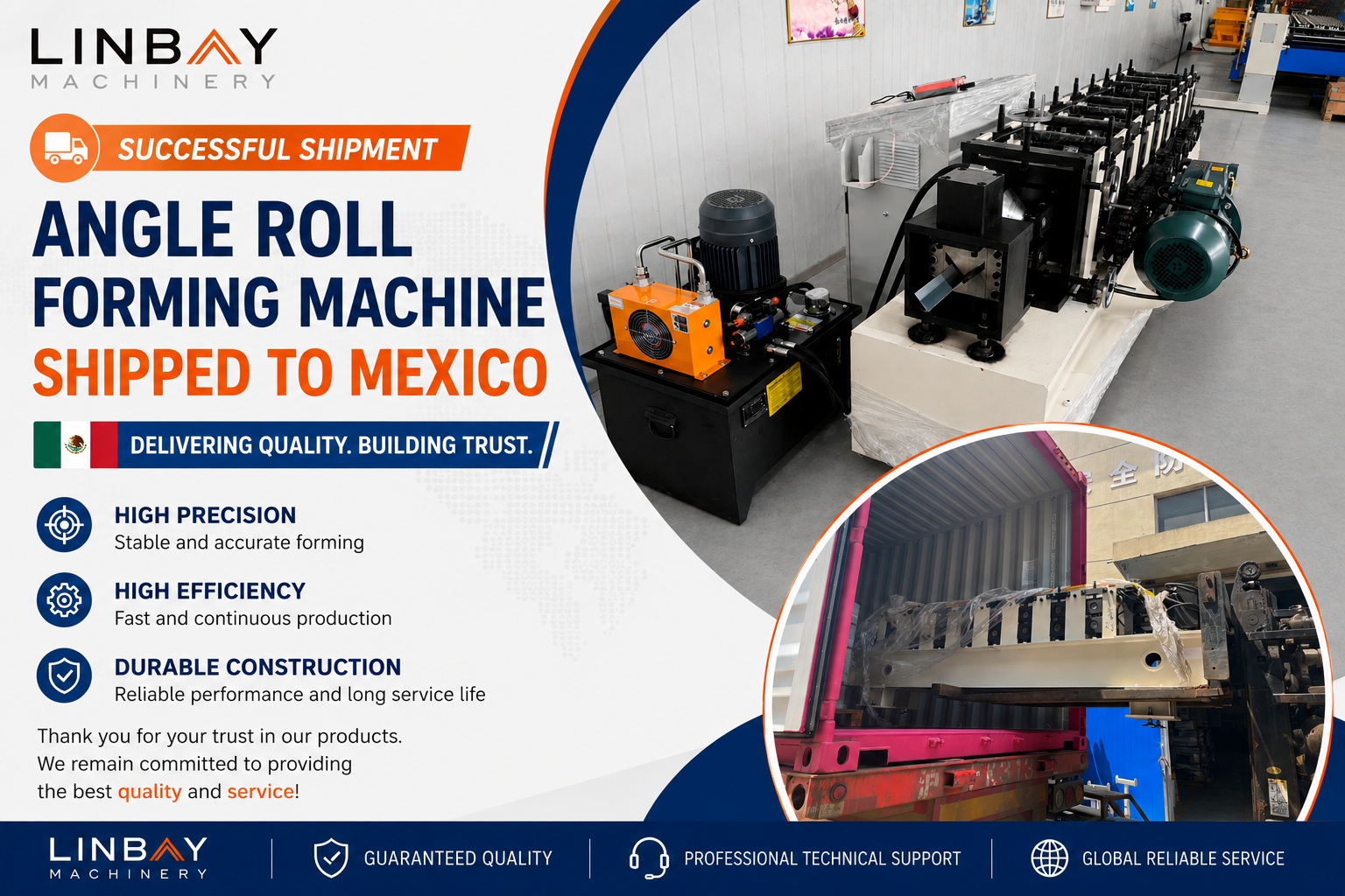 LINBAY SHIP ANGLE ROLL FORMING MACHINE